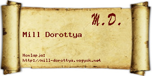 Mill Dorottya névjegykártya